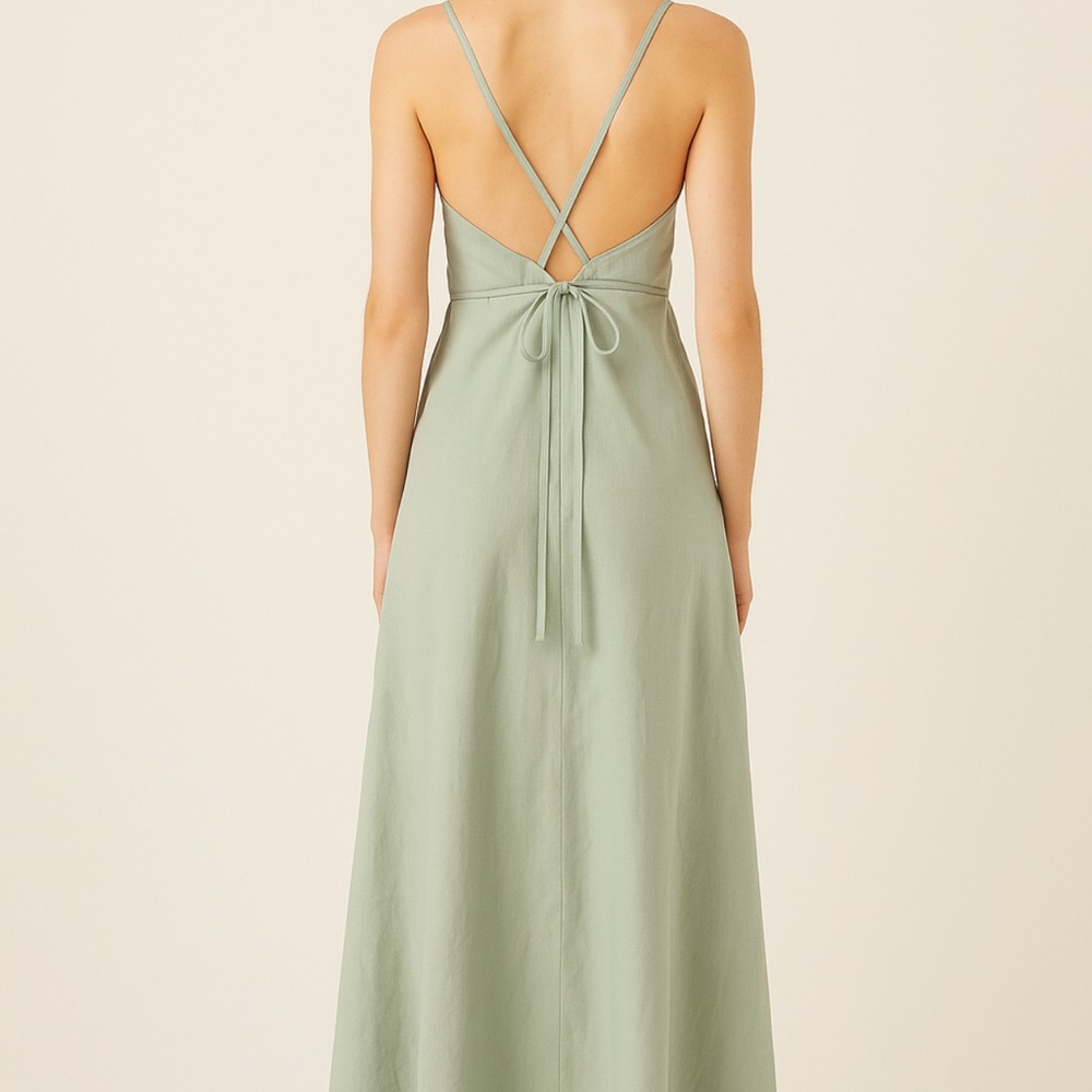 Banana Republic Light Green Backless Dress Size 0 NWT